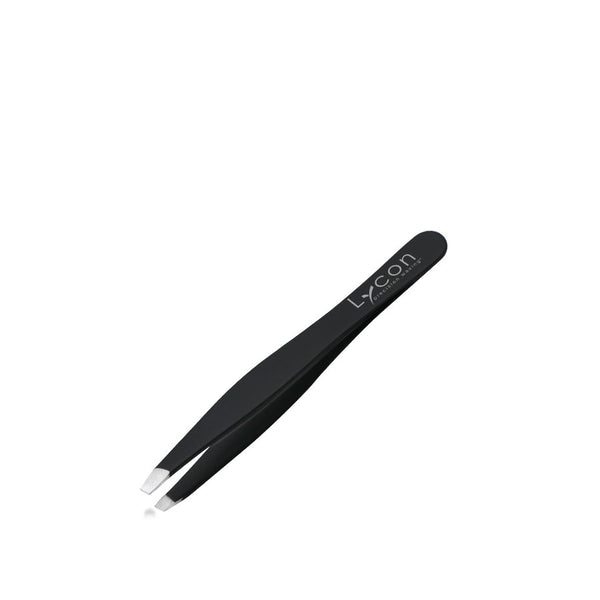 Lycon Black Slanted Tweezers 3mm Stainless Steel